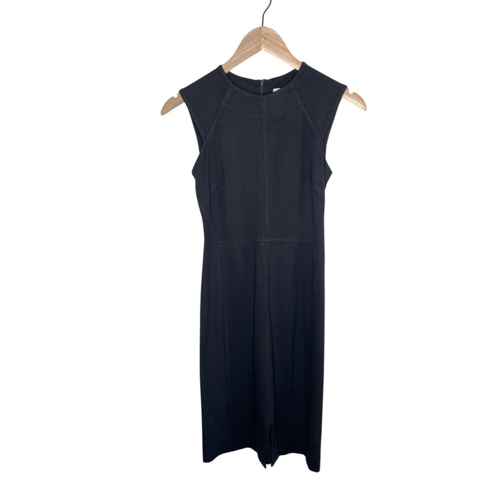 MM LaFleur Katie Black Sleeveless Sheath Dress Size 0P Work Career Fit